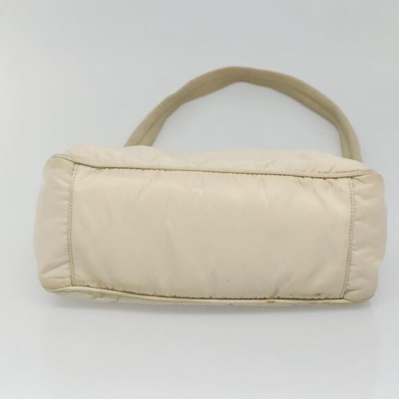 PRADA Shoulder Bag Nylon Beige Silver - Picture 9 of 12